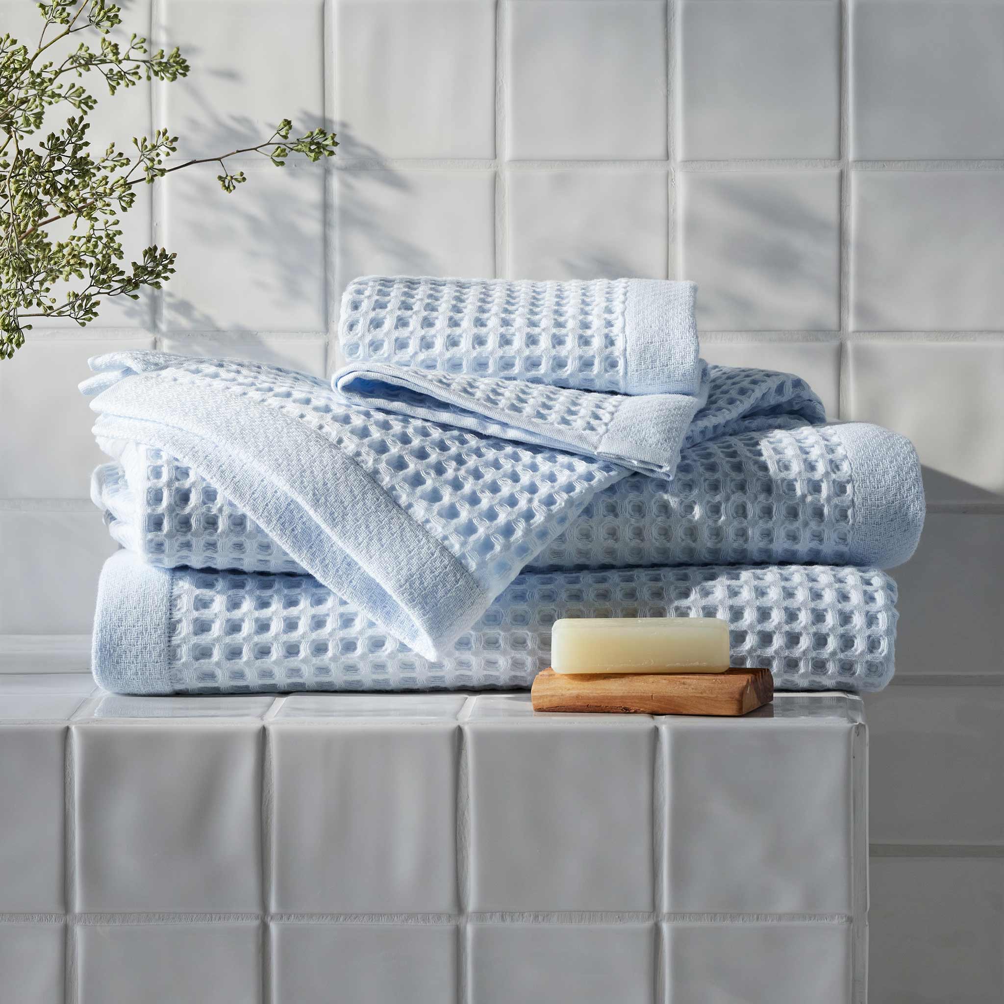Dreamweave Waffle Bath Towels Set of 2 I8