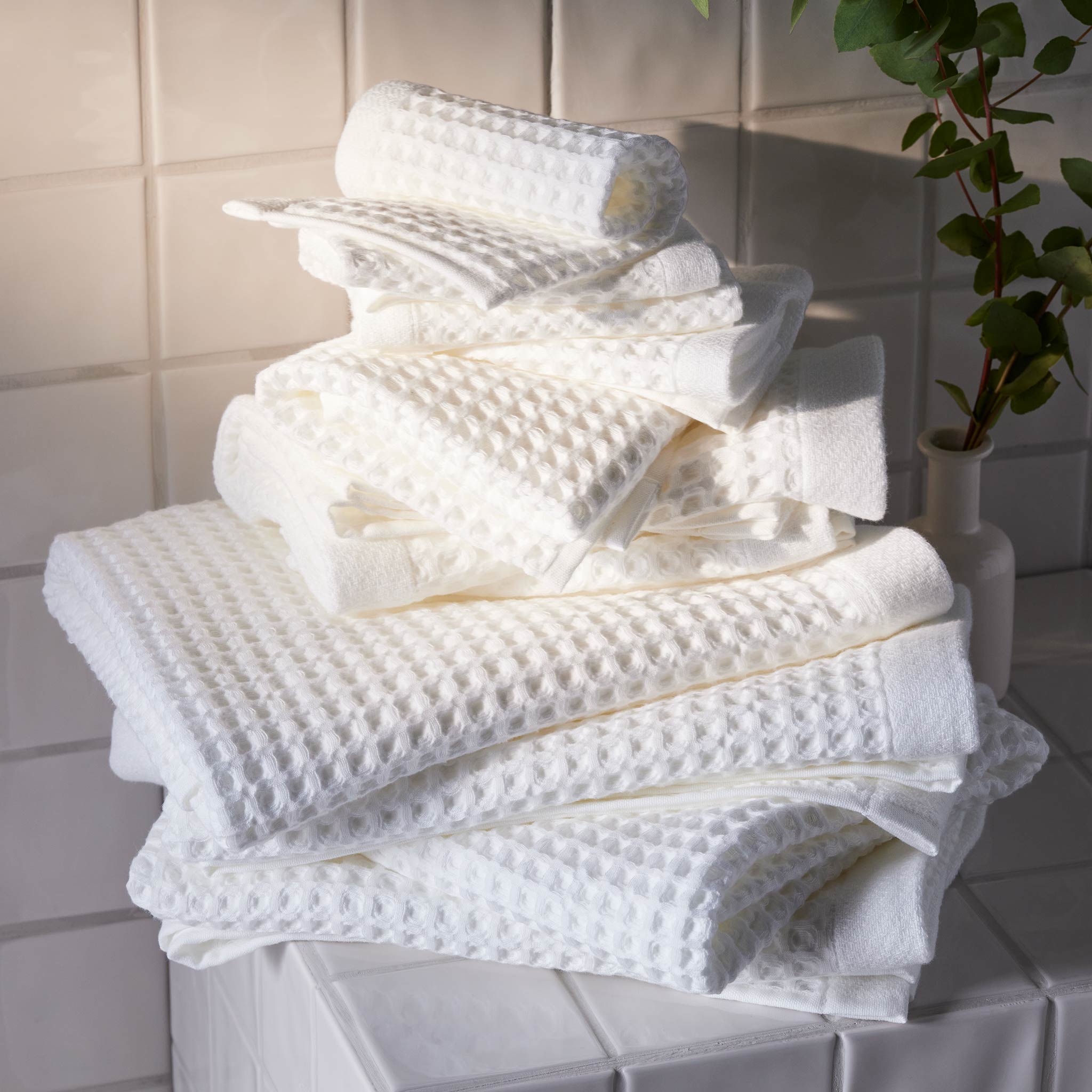 Dreamweave Waffle Bath Towels Set of 2 I8