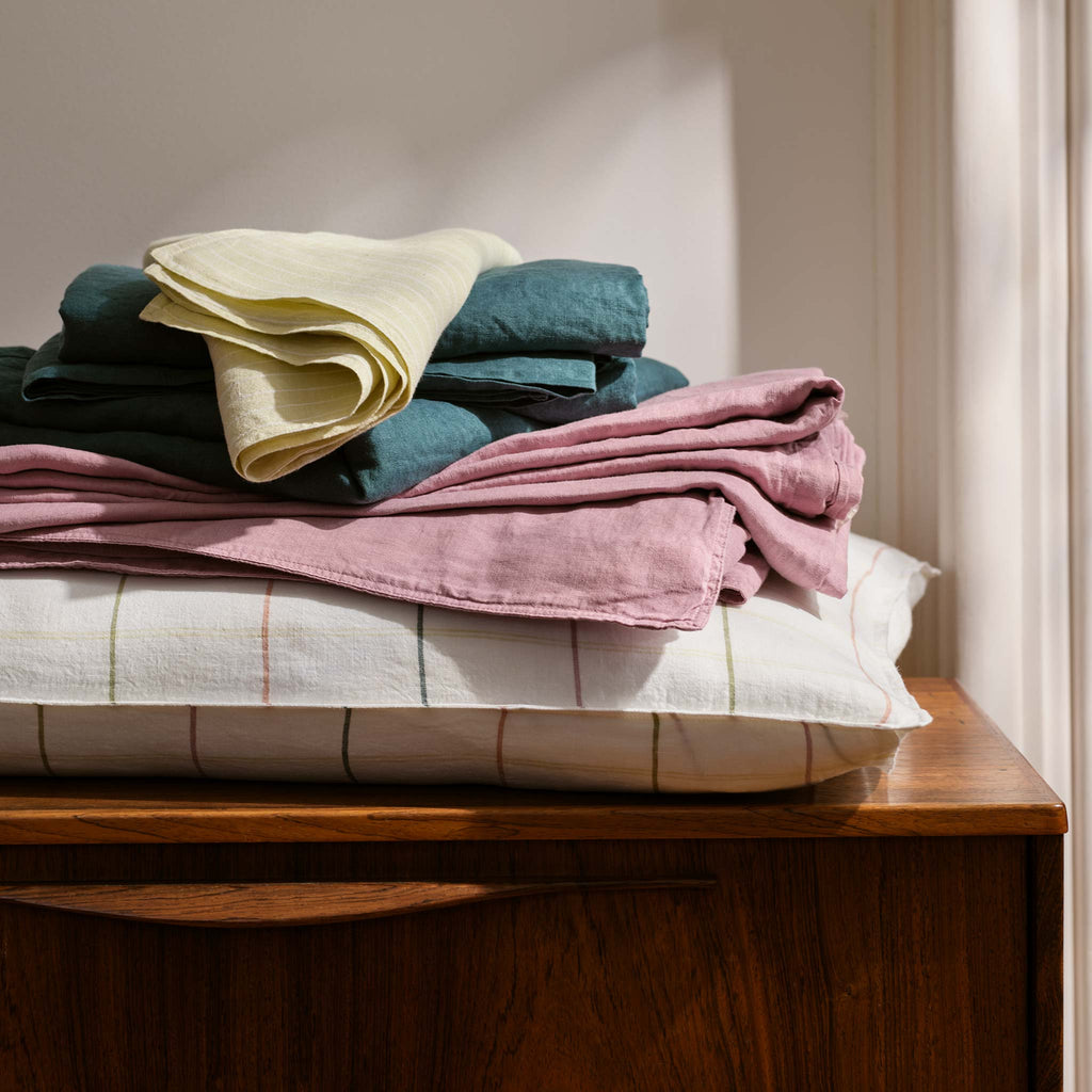 Washed European Linen Core Sheet Set N8