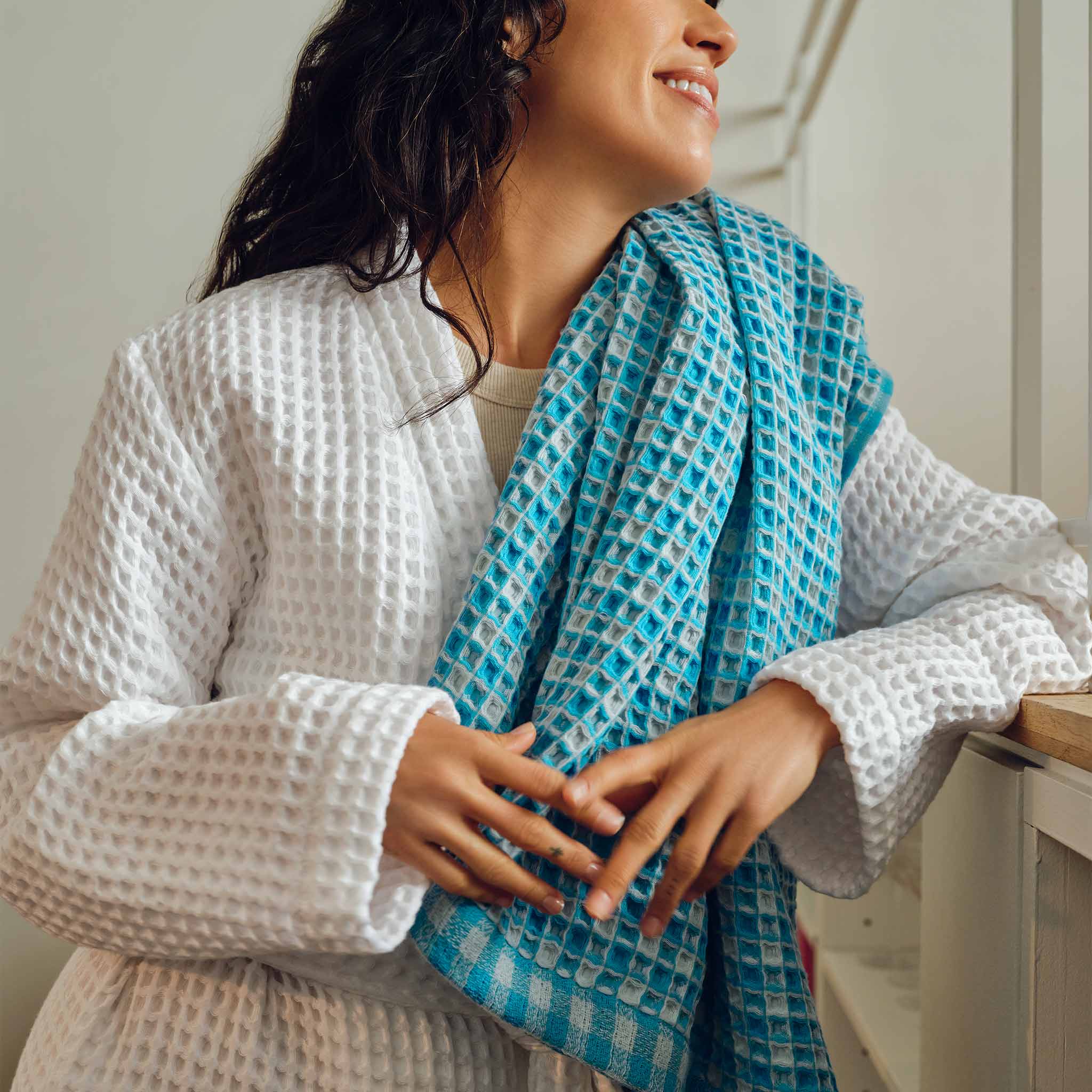 Dreamweave Waffle Bath Towels Set of 2 I8